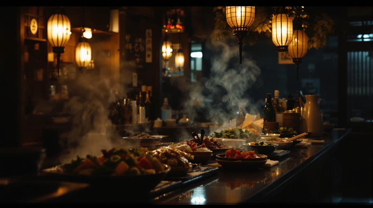 国产影视短视频：美食探店：隐藏的深夜食堂